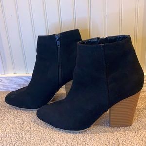 JustFab Black Booties